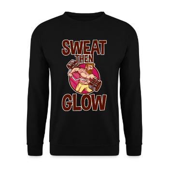 Sweat Then Glow 2 - Unisex Sweatshirt - black - Front - Alina (178cm) & Michal (187cm)