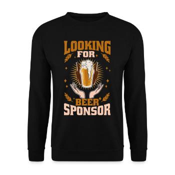 À la recherche d’un sponsor de bière - Sweat-shirt Unisexe - noir - Devant - Alina (178cm) & Michal (187cm)