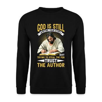 God Is Still Writing Your Story 33 - Unisex Sweatshirt - black - Front - Alina (178cm) & Michal (187cm)