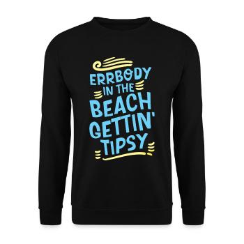 Errbody In The Beach Getting' Tipsy 2 - Unisex Sweatshirt - black - Front - Alina (178cm) & Michal (187cm)