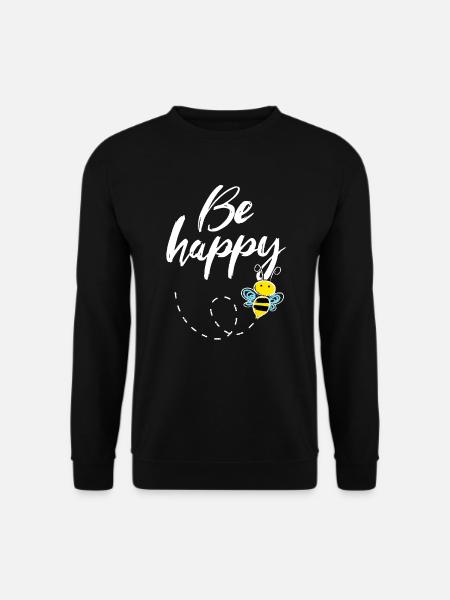 Be Happy Bee - Unisex Sweatshirt - black