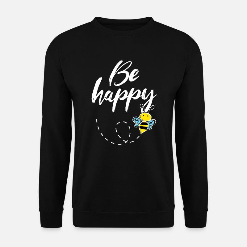 Be Happy Bee - Unisex Sweatshirt - black