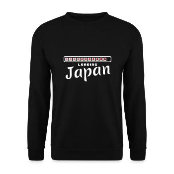 Japan Flag Nihon Japanese Flag Holiday Travel - Unisex Sweatshirt - black - Front - Alina (178cm) & Michal (187cm)