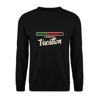 Portugal Flagge Used Look Portugiesische Fahne - Unisex Pullover - Schwarz - Vorne - Alina (178cm) & Michal (187cm)