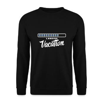 Finnland Flagge Suomi Finnische Fahne Used Look - Unisex Pullover - Schwarz - Vorne - Alina (178cm) & Michal (187cm)