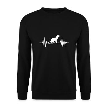 Otter - Unisex Pullover - Schwarz - Vorne - Alina (178cm) & Michal (187cm)