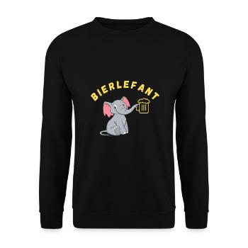 Bier und Elefant passt wie Zoo und Rüssel - Unisex Pullover - Schwarz - Vorne - Alina (178cm) & Michal (187cm)