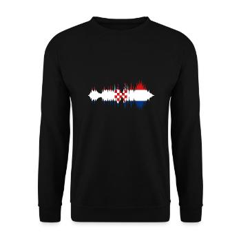 Croatia flag Adriatic Zagreb Croatian flag - Unisex Sweatshirt - black - Front - Alina (178cm) & Michal (187cm)