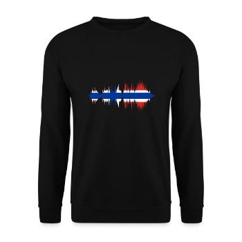 Drapeau de la Norvège Scandinavie Drapeau norvégien - Sweat-shirt Unisexe - noir - Devant - Alina (178cm) & Michal (187cm)