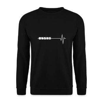Pouls de battement de coeur de couteau - Sweat-shirt Unisexe - noir - Devant - Alina (178cm) & Michal (187cm)