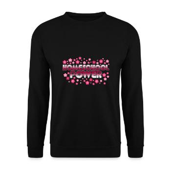 Homeschool Power - Unisex Sweatshirt - black - Front - Alina (178cm) & Michal (187cm)