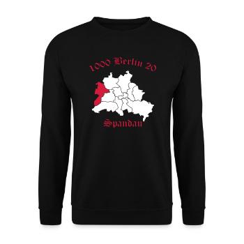 1000 Berlin 20 - Berlin Spandau (Vektor) - Unisex Pullover - Schwarz - Vorne - Alina (178cm) & Michal (187cm)
