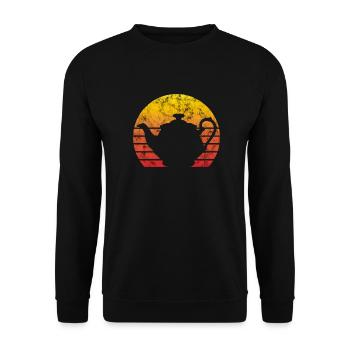 Tea tea drinker teapot tea connoisseur drink gift - Unisex Sweatshirt - black - Front - Alina (178cm) & Michal (187cm)