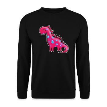 Dino Pink - Sweat-shirt Unisexe - noir - Devant - Alina (178cm) & Michal (187cm)