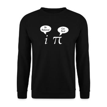 math pie joke fun math physics teacher jokes - Unisex Sweatshirt - black - Front - Alina (178cm) & Michal (187cm)