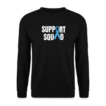 Prostatakrebs Herren Unterstützung Squad Familie Awarene - Unisex Pullover - Schwarz - Vorne - Alina (178cm) & Michal (187cm)