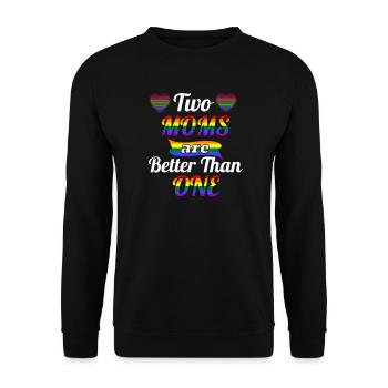 Deux mamans sont mieux qu’une fierté lesbienne LGBT Nous - Sweat-shirt Unisexe - noir - Devant - Alina (178cm) & Michal (187cm)
