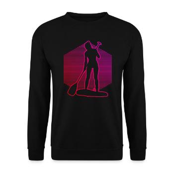 Standup Paddleboard Women's Standup Paddling - Unisex Sweatshirt - black - Front - Alina (178cm) & Michal (187cm)
