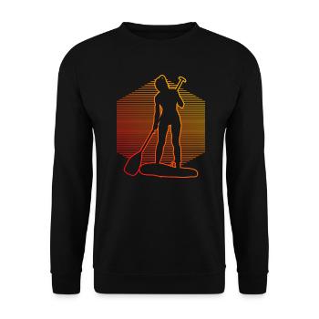 Standup Paddling Men's Women's Standup Paddleboard - Unisex Sweatshirt - black - Front - Alina (178cm) & Michal (187cm)