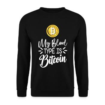 Bitcoin BTC Crypto Blockchain Coin Exchange Coin - Sweat-shirt Unisexe - noir - Devant - Alina (178cm) & Michal (187cm)