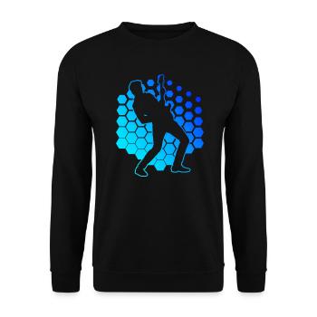 electronic guitar Gitarrenspieler classical guitar - Unisex Pullover - Schwarz - Vorne - Alina (178cm) & Michal (187cm)