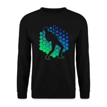 Electric guitar guitar guitar electronic guitar - Unisex Sweatshirt - black - Front - Alina (178cm) & Michal (187cm)