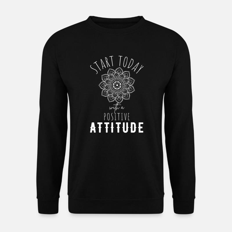 POSITIVE EINSTELLUNG MINDSET Motivation - Unisex Pullover - Schwarz