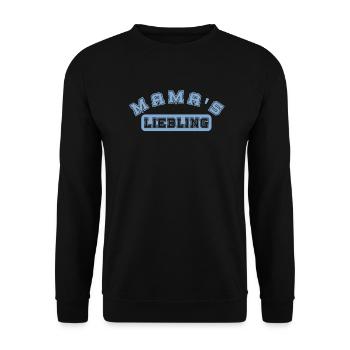 Mama's Liebling rosa Geschenk Mama Sohn Tochter - Unisex Pullover - Schwarz - Vorne - Alina (178cm) & Michal (187cm)