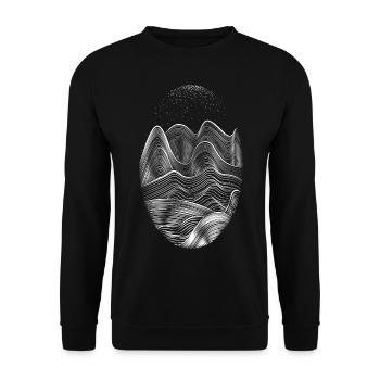 Berge Sternenhimmel outdoor - Unisex Pullover - Schwarz - Vorne - Alina (178cm) & Michal (187cm)