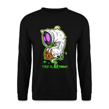 Ghost Halloween - Unisex Sweatshirt - black - Front - Alina (178cm) & Michal (187cm)