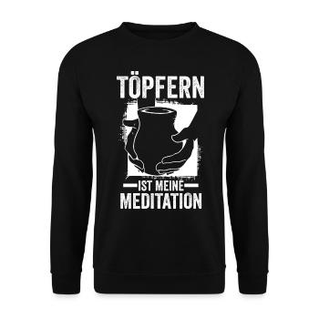 Töpfer Topfmacher Töpfern - Unisex Pullover - Schwarz - Vorne - Alina (178cm) & Michal (187cm)