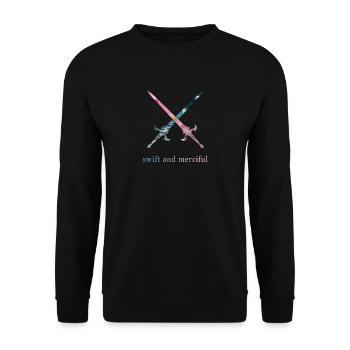 Fantasy Swords - Swift and merciful - Unisex Sweatshirt - black - Front - Alina (178cm) & Michal (187cm)