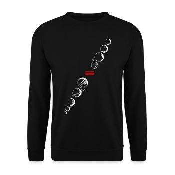 weltraum auto landet auf mars - Unisex Pullover - Schwarz - Vorne - Alina (178cm) & Michal (187cm)