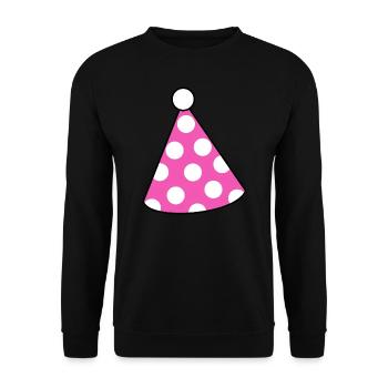 Party Geburtstagsparty Geburtstagsfeier Partyhut - Unisex Pullover - Schwarz - Vorne - Alina (178cm) & Michal (187cm)