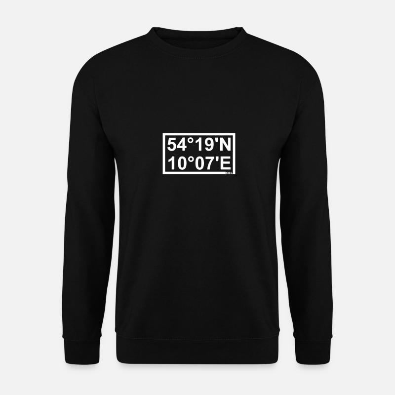 Kiel Koordinaten - Unisex Pullover - Schwarz
