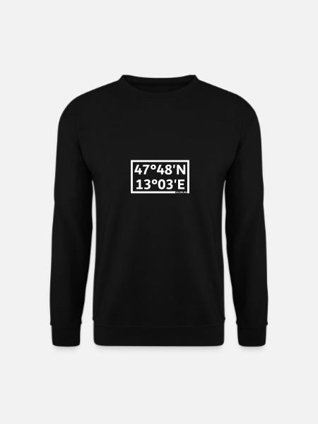 Coordonnées de Salzbourg - Sweat-shirt Unisexe - noir