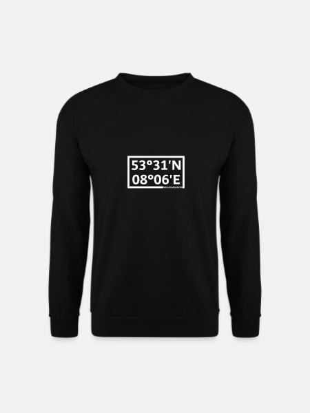 Wilhelmshaven Koordinaten - Unisex Pullover - Schwarz