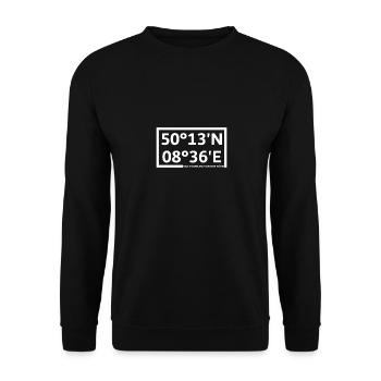 Bad Homburg in front of the altitude Coordinates - Unisex Sweatshirt - black - Front - Alina (178cm) & Michal (187cm)