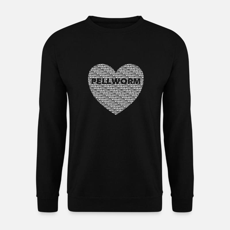 Pellworm Cœur - Sweat-shirt Unisexe - noir