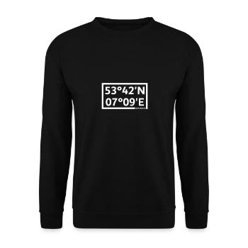 Norderney coordinates - Unisex Sweatshirt - black - Front - Alina (178cm) & Michal (187cm)