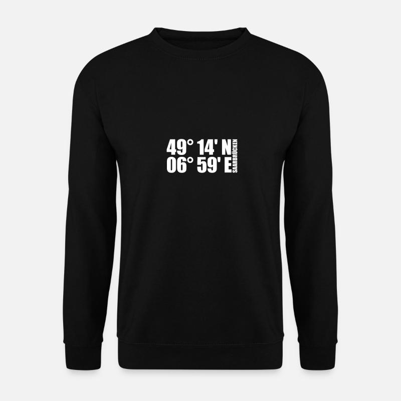 Coordonnées de Sarrebruck - Sweat-shirt Unisexe - noir