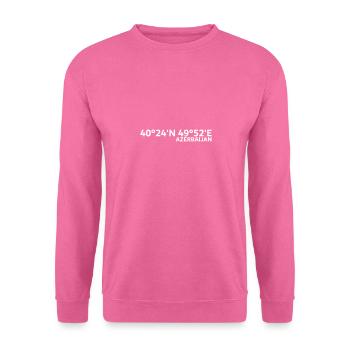 Azerbaijan Baku Race Track Coordinates - Unisex Sweatshirt - pink - Front