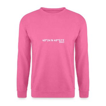 Azerbaijan Baku Race Track Coordinates - Unisex Sweatshirt - pink - Front