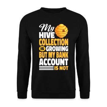 beekeeper beekeeper bees honey bee beekeeping - Unisex Sweatshirt - black - Front - Alina (178cm) & Michal (187cm)