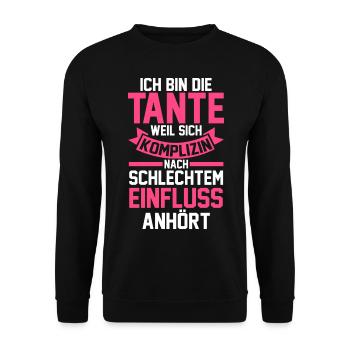 Godmother Aunt - Unisex Sweatshirt - black - Front - Alina (178cm) & Michal (187cm)