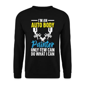 Easily distracted by spray paint car body - Unisex Sweatshirt - black - Front - Alina (178cm) & Michal (187cm)