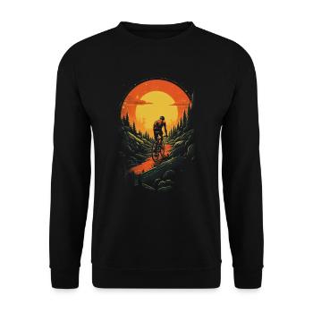 Cycling - Unisex Sweatshirt - black - Front - Alina (178cm) & Michal (187cm)