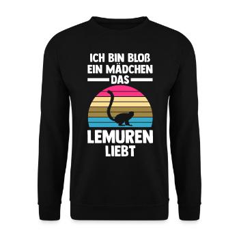 Lemur - Unisex Pullover - Schwarz - Vorne - Alina (178cm) & Michal (187cm)