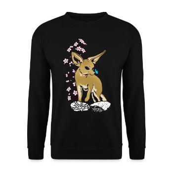 Fennec Foxes, Japanese Cherry, Fennec Foxes, - Unisex Sweatshirt - black - Front - Alina (178cm) & Michal (187cm)
