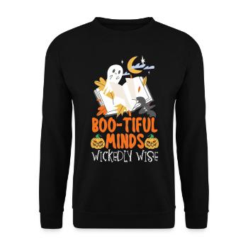 Boo-tiful Minds Wickedly Wise Teacher Halloween - Sweat-shirt Unisexe - noir - Devant - Alina (178cm) & Michal (187cm)